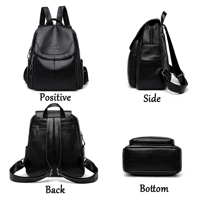 Leather Backpack Vintage - กระเป๋าเป้หนังแท้สไตล์วินเทจสำหรับผู้หญิง 9 สี กระเป๋าสะพายไหล่สำหรับเดินทางแบบลำลอง กระเป๋าเป้สำหรับผู้หญิง กระเป๋าไปโรงเรียน
