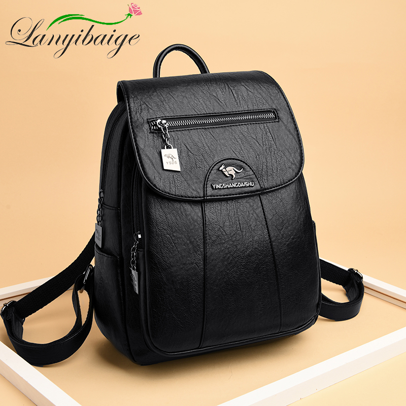 Fashion Backpack Women - กระเป๋าเป้สะพายหลังผู้หญิงรุ่นใหม่ปี 2026 หนังนุ่มคุณภาพสูง ความจุขนาดใหญ่ เหมาะสำหรับเดินทางท่องเที่ยวและไปโรงเรียนสำหรับวัยรุ่นหญิง มี