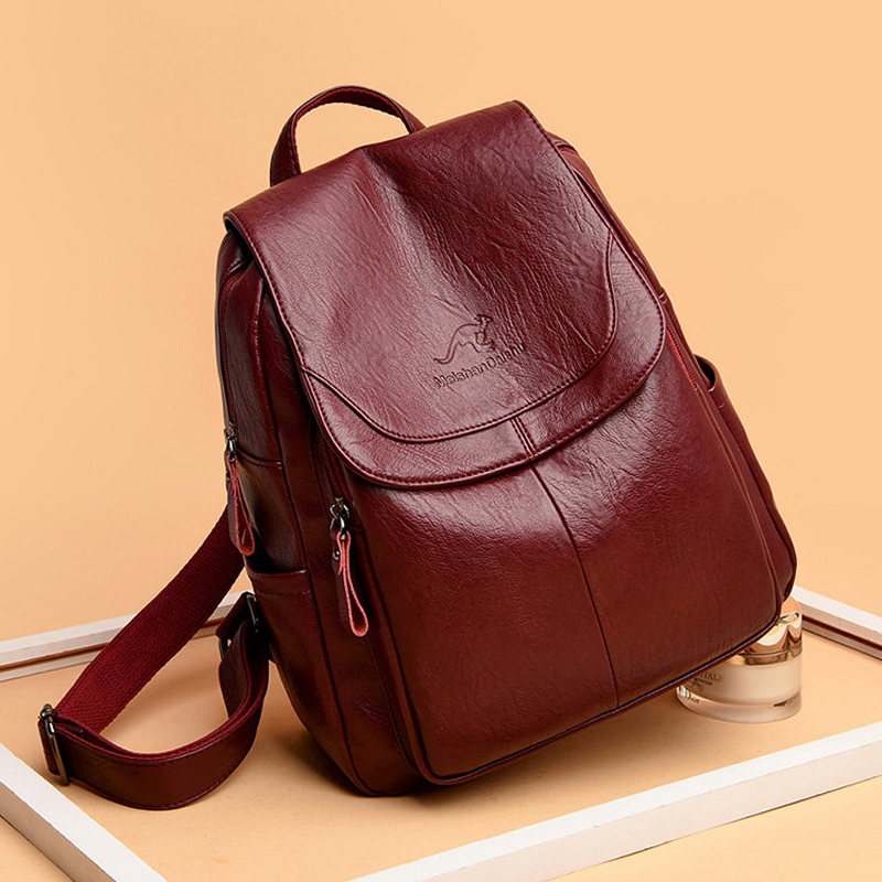 กระเป๋าเป้หนังแท้สไตล์วินเทจสำ - Leather Backpack Vintage บทวิจารณ์และราคา