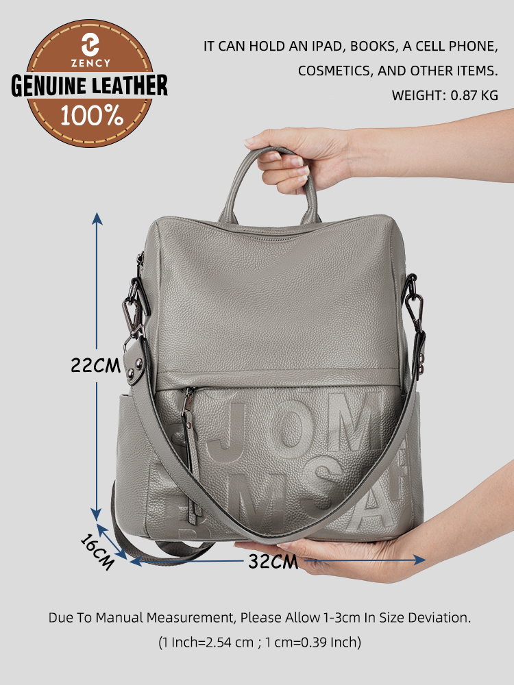 กระเป๋าเป้หนังแท้ Zency Premiu - Fashion Backpack Women บทวิจารณ์และราคา