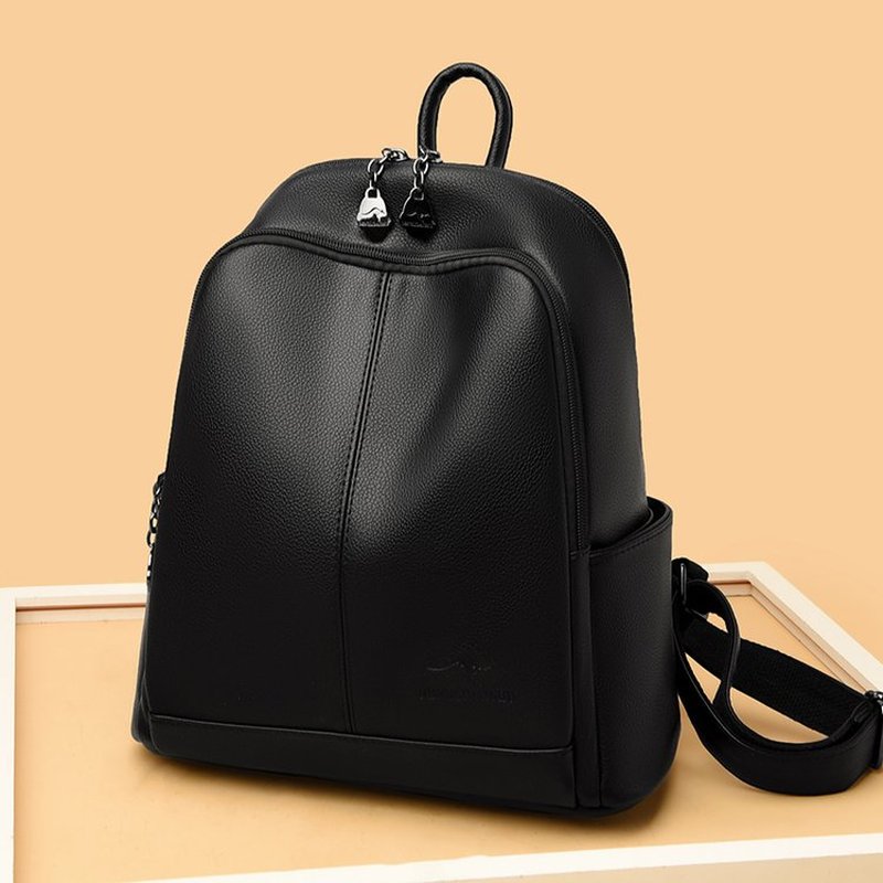 กระเป๋าเป้เดินทางหนัง PU นุ่มส - Leather Backpack Vintage บทวิจารณ์และราคา